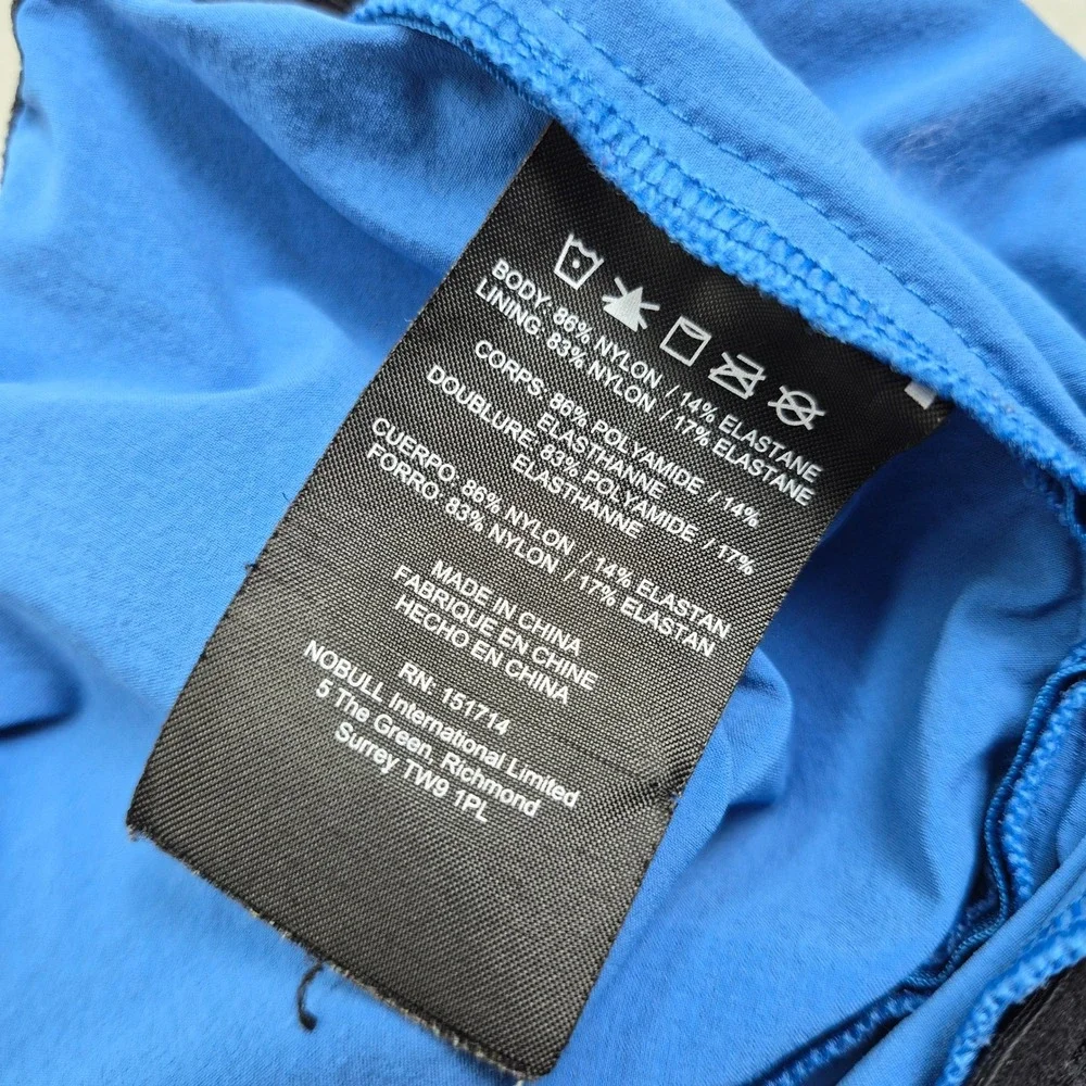 NOBULL Mens L Performance Training Athletic Gym Shorts Blue Black 7in Inseam - Picture 8 of 9